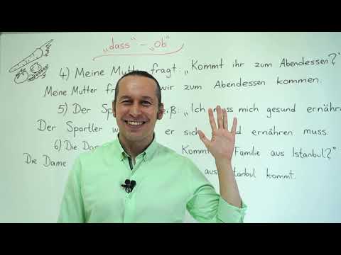 German A2 INTENSIV Lesson - 27 " dass " and "ob" Conjunctions - German Conjunctions, German Sente...