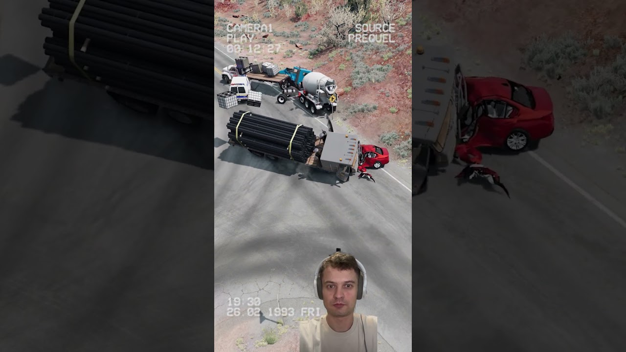 Realistic Highway Car Crashes #2