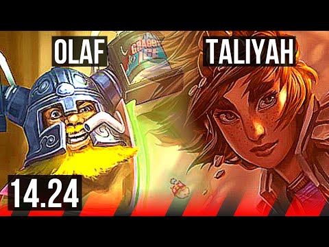 OLAF vs TALIYAH (TOP) | 7 solo kills | KR Diamond | 14.24