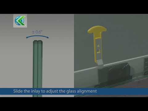 Smart Glass Railing Channel with Adjustable Q-disc System