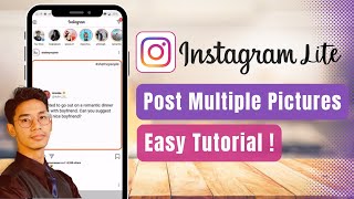 How to Post Multiple Pictures on Instagram Lite App !