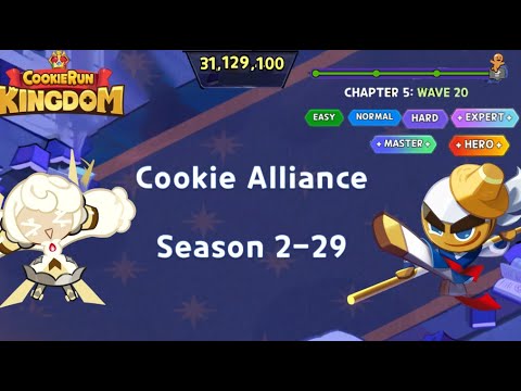 Cookie Alliance Season 2-29 Easy - Hero + Speedrun Team Guide | Cookie Run Kingdom
