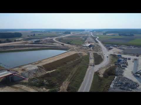 Budowa węzeł Łukowisko Autostrada A2 - S19.  autostrada wolności. 04.09.2025