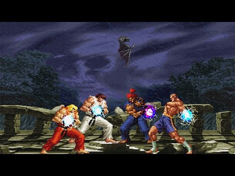 Ryu and Ken VS. Akuma and Sagat