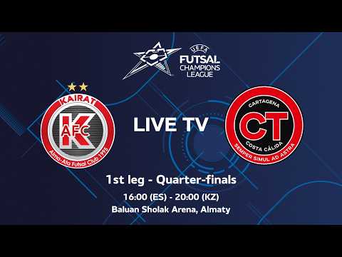 📺🔴 LIVE TV | Kairat Almaty 🇰🇿🆚🇪🇸 𝐉𝐢𝐦𝐛𝐞𝐞 𝐂𝐚𝐫𝐭𝐚𝐠𝐞𝐧𝐚 𝐂𝐨𝐬𝐭𝐚 𝐂á𝐥𝐢𝐝𝐚 | 🏆🇪🇺 UEFA Futsal Champions League