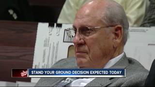 'Stand your ground' decision expected Friday
