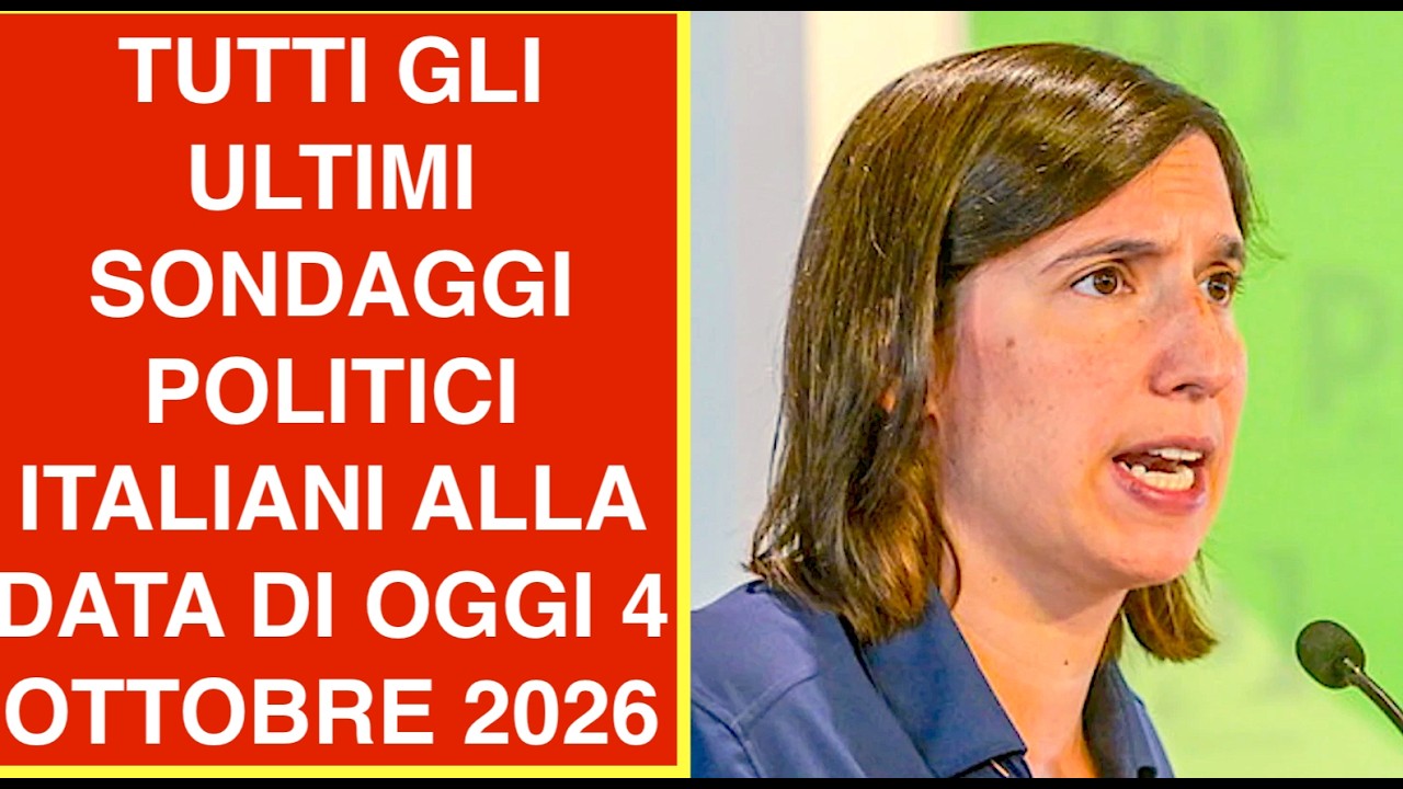 TUTTI GLI ULTIMI SONDAGGI POLITICI ITALIANI ALLA DATA DI OGGI 4 OTTOBRE 2026