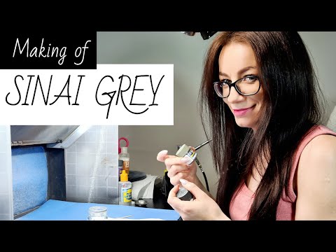 Making of "Sinai grey" colour for my IDF Merkava scale model tank