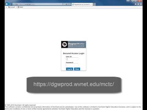 DegreeWorks - 1 - Logging in