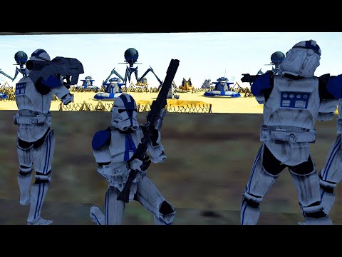 Can Clones Hold the BEACH BUNKER WALLS!? - Men of War: Star Wars Mod Battle Simulator