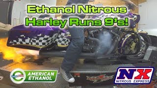 Nitrous E85 Harley Makes 250whp & runs 9.4 in the 1/4 + Dragy Times