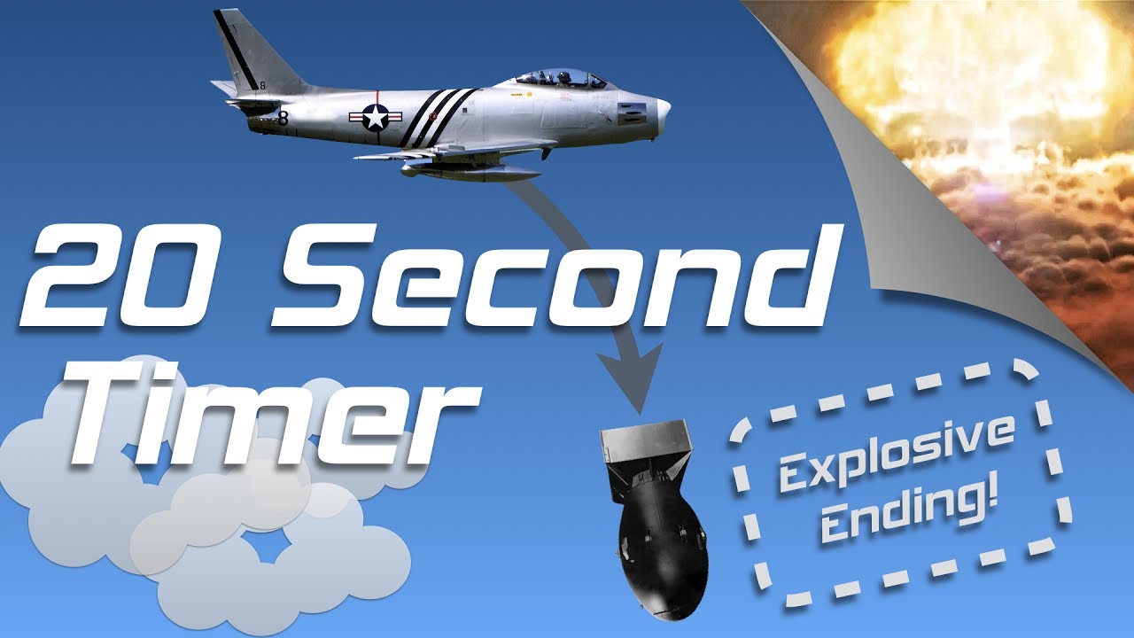 20 sec exploding countdown timer with Jet Plane