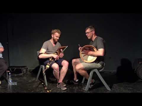 Andy Kruspe: bodhrán (1) & uilleann pipes, Craiceann Bodhrán Festival 2018