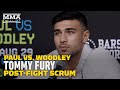 Tommy Fury Reacts to Backstage Confrontation With Jake Paul | Paul vs. Woodley | MMA Fighting