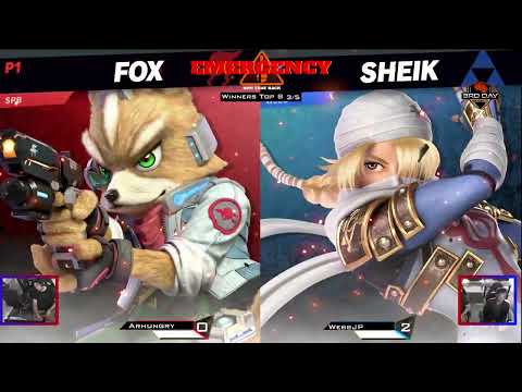 Yt.com/Arhungry (Cloud, Fox) vs WebbJP (Sheik) - Winners Top 8 - Emergency: Run That Back!