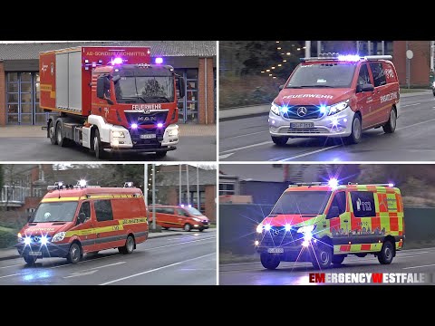 [Gefahrguteinsatz auf Deponie] - Einsatzfahrten Feuerwehr & Rettungsdienst in Eschweiler