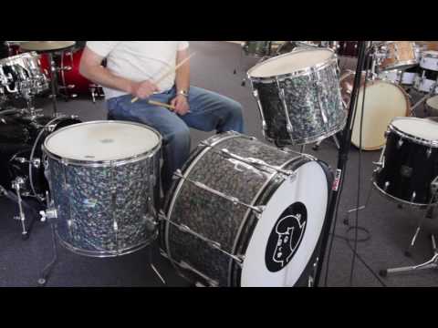 Vintage Ludwig Drum Set Peacock Rewrap 26", 15", 18"