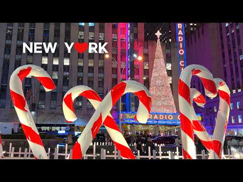 [4K] 🇺🇸 NYC Christmas Lights & Festive Walk 🎄💂🏼 — Midtown Manhattan Holiday Magic ✨🎁 | 2025