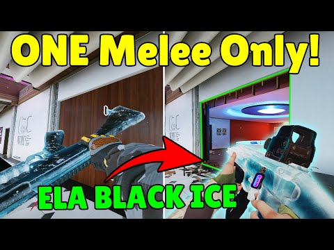 *NEW* Ela BLACK ICE + Open FULL Wall With ONE Melee Only - Rainbow Six Siege
