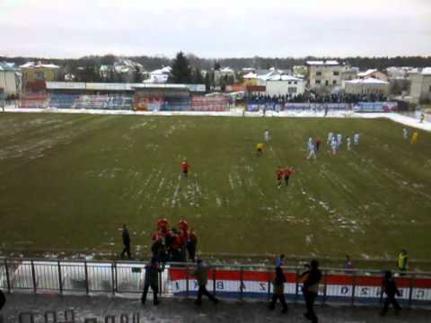Dolcan - Stomil 09.03.2013 bramka na 1:0
