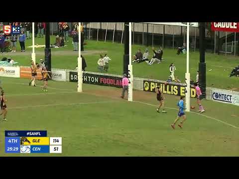 Rd 11 Hostplus SANFL Snapshot - Central's Aiden Grace dribbles a checkside along ground