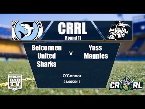 2017 Canberra RL Round 11 1st Grade - Belconnen United Sharks v Yass Magpies