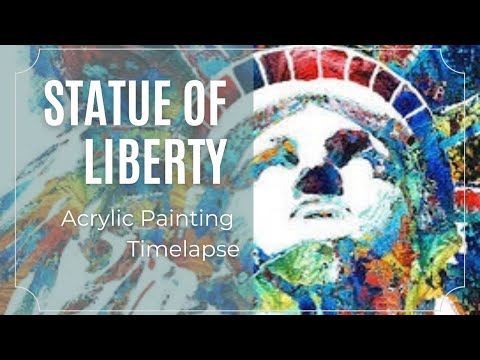 Statue of Liberty Abstract Acrylic Painting