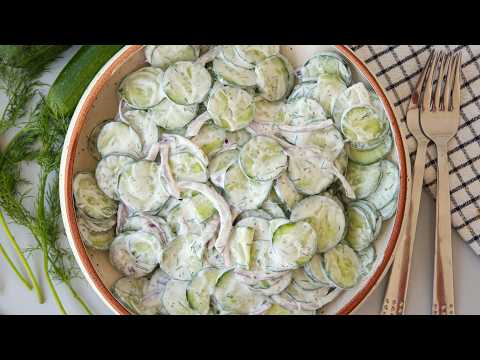 Best Creamy Cucumber Salad Recipe (Super Easy)