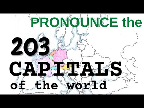 Memorize + Pronounce all the CAPITALS in the WORLD - Recitation w/ Music - 203 countries