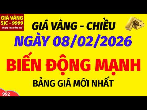 Giá vàng hôm nay 9999 CHIỀU ngày 8 tháng 2 năm 2026- GIÁ VÀNG NHẪN 9999- Bảng giá vàng sjc, 24k 18k