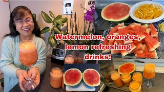 Refreshing Watermelon, Orange & Lemon Drink Recipe | Summer Detox Juice 🍉🍊🍋