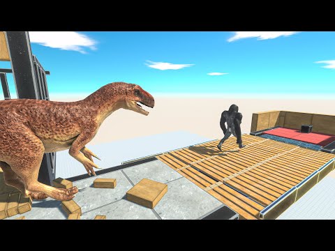 Crush The Bridge Or Allosaurus Will Get You - Animal Revolt Battle Simulator