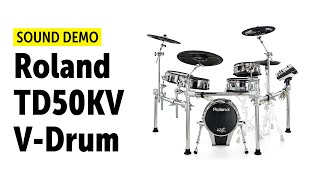 Video thumbnail for Roland TD50KV V-Drum Sound Demo by Drums Bonedo