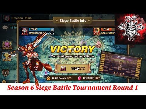 Season 6 Siege Battle Tournament Round 1 - Drachen Odins vs Sacré Coeur - Summoners War