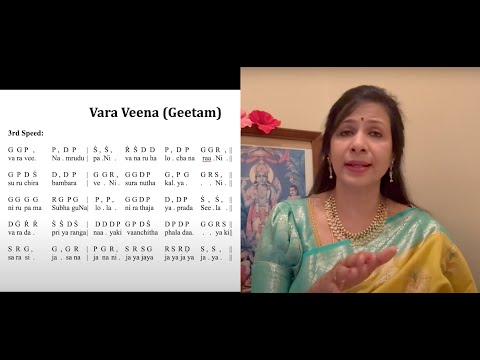 Vara Veena - Geetham in 3 speeds in Roopaka Talam, Mohana ragam