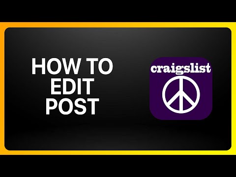 How To Edit Craigslist Post Tutorial