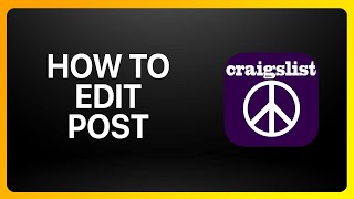How To Edit Craigslist Post Tutorial