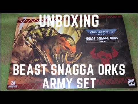 Warhammer 40k Unboxing - Beast Snagga Orks Army Set