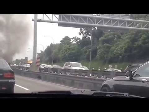 3- Lamborghini have an accident on Malaysia highway