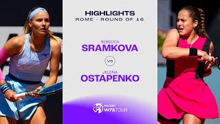 Теннис Rebecca Sramkova vs. Jelena Ostapenko | 2024 Rome Round of 16 | WTA Match Highlights
