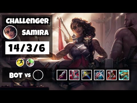 Samira 11.10 Gameplay Challenger Replay Bot Lane - S11 (14/3/6) - TURKISH