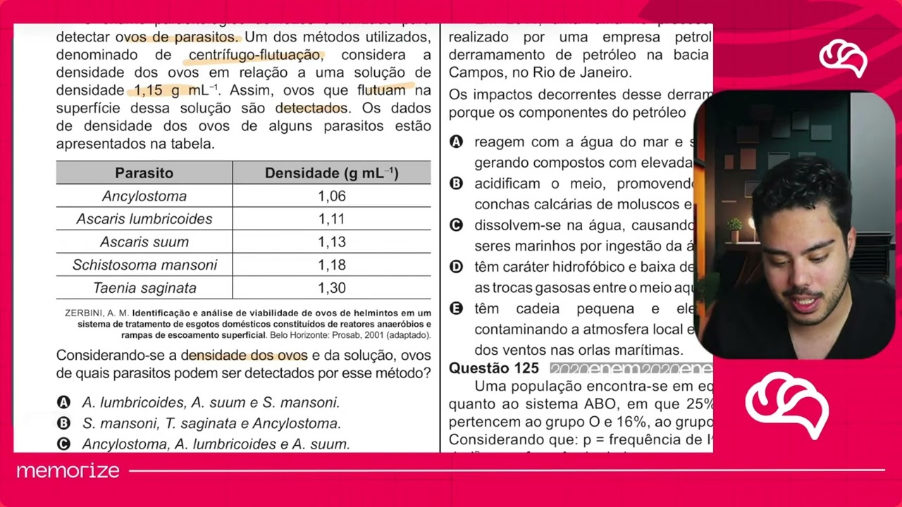 Resolução em Vídeo — Questão 122 ENEM 2020