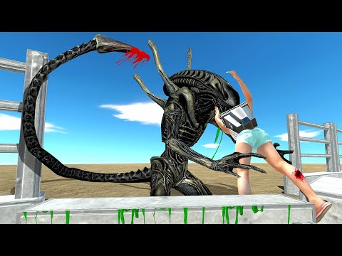 XENOMORPH Escapes & Eats People - Animal Revolt Battle Simulator