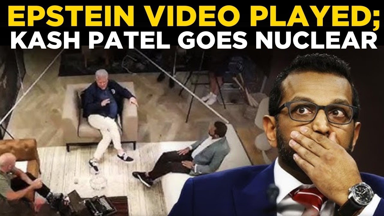 LIVE: Kash Patel's Epstein Video Played In Congressional Hearing; Watch His Outburst | Trump News