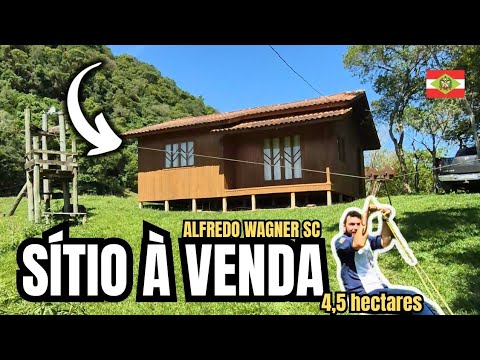 SÍTIO À VENDA EM ALFREDO WAGNER, SANTA CATARINA,  CASA, POMAR, PASTAGEM 