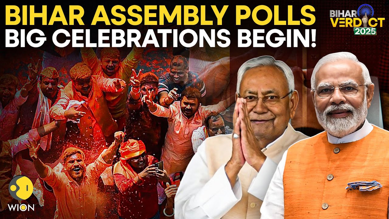 Bihar Election 2025 Results LIVE: Celebrations Begin India NDA leading In Early Trends  | WION Live