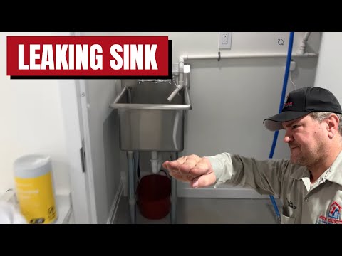 Plumber Fixes Utility Sink Leak - Basket Strainer, Tailpiece & Trap Replacement
