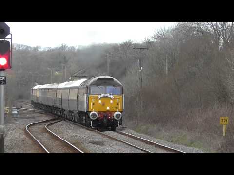47790 departs Clarbeston Road signal box - "Northern Belle" 01/03/14