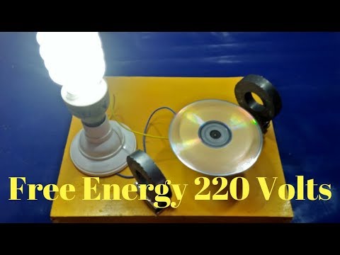 Make Free Energy Generator with Magnet Output 220 Volts Light Bulb