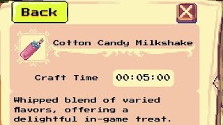 How to unlock cotton candy milkshake recipe in Pixels
